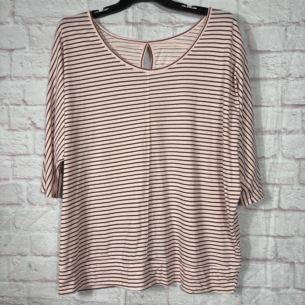 Lane Bryant Striped 3/4 Sleeve Top Size 18/20